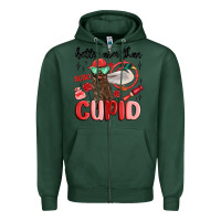 Sports Green better aim than cupid with dog and duck Zipper Hoodie - MaliasSmallBusiness