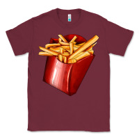 Burgundy french fries Classic Tee - AdoDesignShop