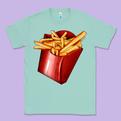 French Fries Classic Tee Designed By Adodesignshop