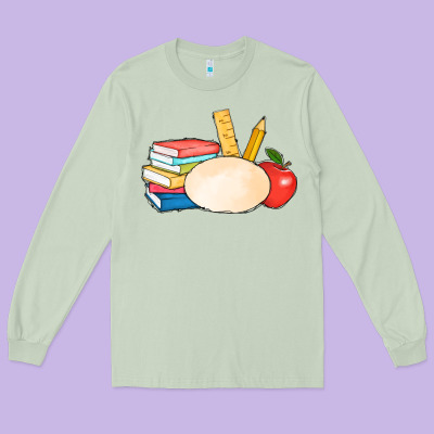 Back To School Custom Long Sleeve Tee Designed By Adodesignshop