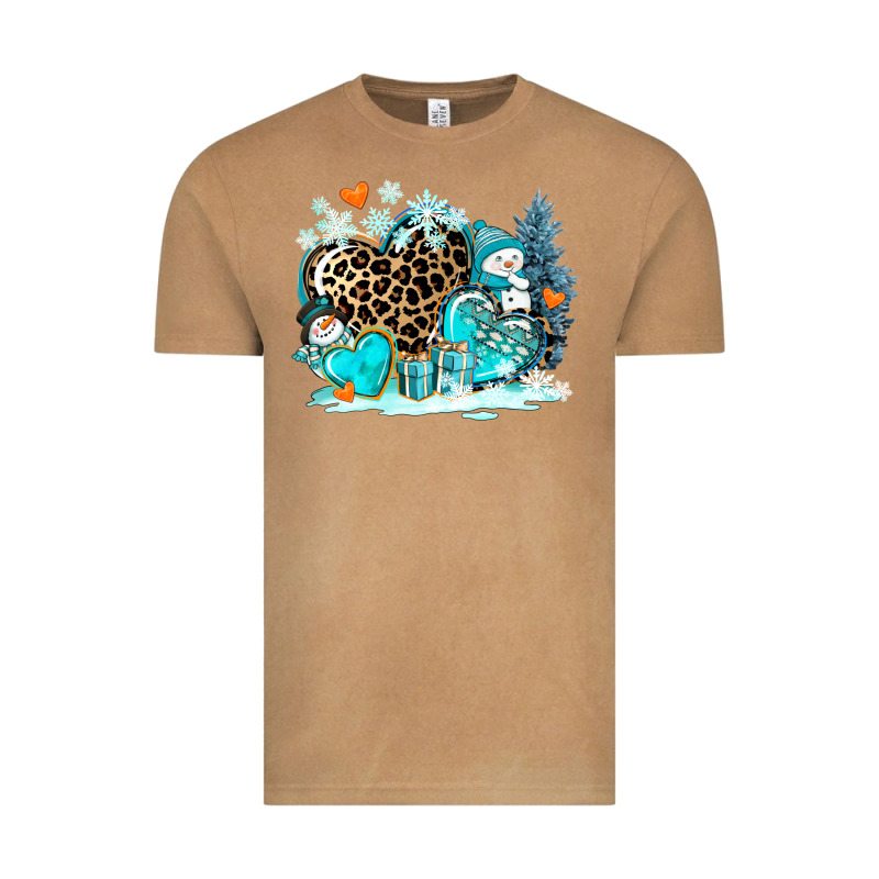 Winter Hearts With Snowmans Vintage Tee by AdoDesignShop | Teevron