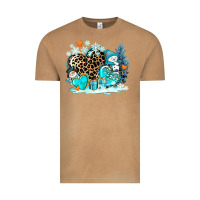 Vintage Camel winter hearts with snowmans Vintage Tee - AdoDesignShop