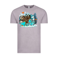 Vintage Zinc winter hearts with snowmans Vintage Tee - AdoDesignShop