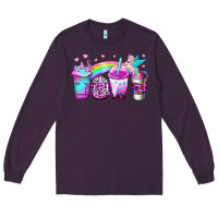 Plum unicorn coffee Long Sleeve Tee - Jasminsmagicworld