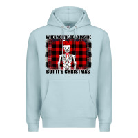 Blue Mist When You re Dead Inside But It Christmas Skeleton Premium Hoodie - Bettercallsaul