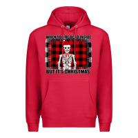Cardinal When You re Dead Inside But It Christmas Skeleton Premium Hoodie - Bettercallsaul