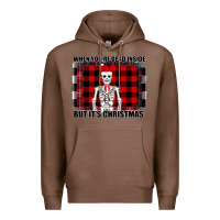 Chestnut When You re Dead Inside But It Christmas Skeleton Premium Hoodie - Bettercallsaul