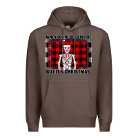 Coffee When You re Dead Inside But It Christmas Skeleton Premium Hoodie - Bettercallsaul