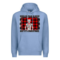 Colony Blue When You re Dead Inside But It Christmas Skeleton Premium Hoodie - Bettercallsaul