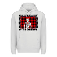 Dove Grey When You re Dead Inside But It Christmas Skeleton Premium Hoodie - Bettercallsaul