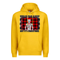 Lemon When You re Dead Inside But It Christmas Skeleton Premium Hoodie - Bettercallsaul