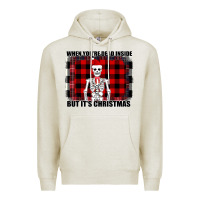 Oatmeal Heather When You re Dead Inside But It Christmas Skeleton Premium Hoodie - Bettercallsaul