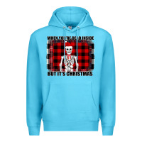Ocean Blue When You re Dead Inside But It Christmas Skeleton Premium Hoodie - Bettercallsaul