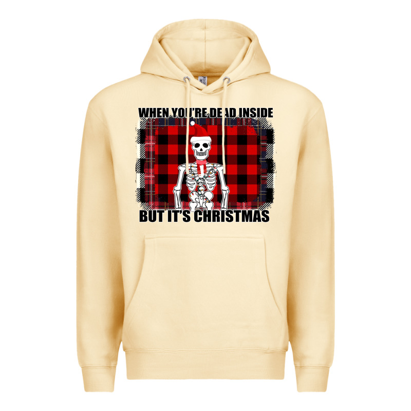 When You Re Dead Inside But It Christmas Skeleton Premium Hoodie by Bettercallsaul | Teevron