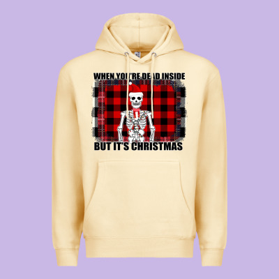 When You Re Dead Inside But It Christmas Skeleton Premium Hoodie Designed By Bettercallsaul