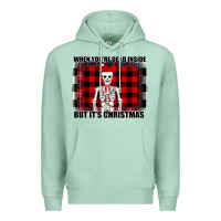 Seafoam When You re Dead Inside But It Christmas Skeleton Premium Hoodie - Bettercallsaul