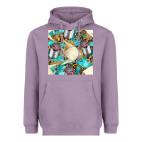 Lavender Paper Fish And Canned With Anchor Seamless Pattern Pbs Heavyweight Hoodie - BundleAndBundleShop