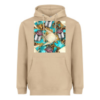 Mushroom Paper Fish And Canned With Anchor Seamless Pattern Pbs Heavyweight Hoodie - BundleAndBundleShop