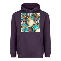Plum Paper Fish And Canned With Anchor Seamless Pattern Pbs Heavyweight Hoodie - BundleAndBundleShop
