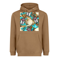 Toasted Coconut Paper Fish And Canned With Anchor Seamless Pattern Pbs Heavyweight Hoodie - BundleAndBundleShop