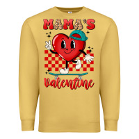 Antique Gold skater heart valentines day art Premium Sweatshirt - LillyAllenDesigns