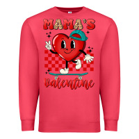 Cardinal skater heart valentines day art Premium Sweatshirt - LillyAllenDesigns