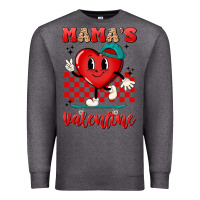 Charcoal Heather skater heart valentines day art Premium Sweatshirt - LillyAllenDesigns