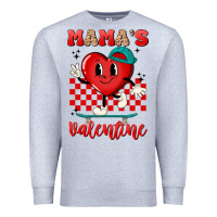 Heather Grey skater heart valentines day art Premium Sweatshirt - LillyAllenDesigns