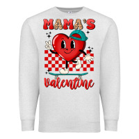 Oatmeal Heather skater heart valentines day art Premium Sweatshirt - LillyAllenDesigns