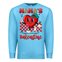 Ocean Blue skater heart valentines day art Premium Sweatshirt - LillyAllenDesigns
