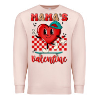 Pale Pink skater heart valentines day art Premium Sweatshirt - LillyAllenDesigns