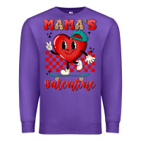 Purple skater heart valentines day art Premium Sweatshirt - LillyAllenDesigns