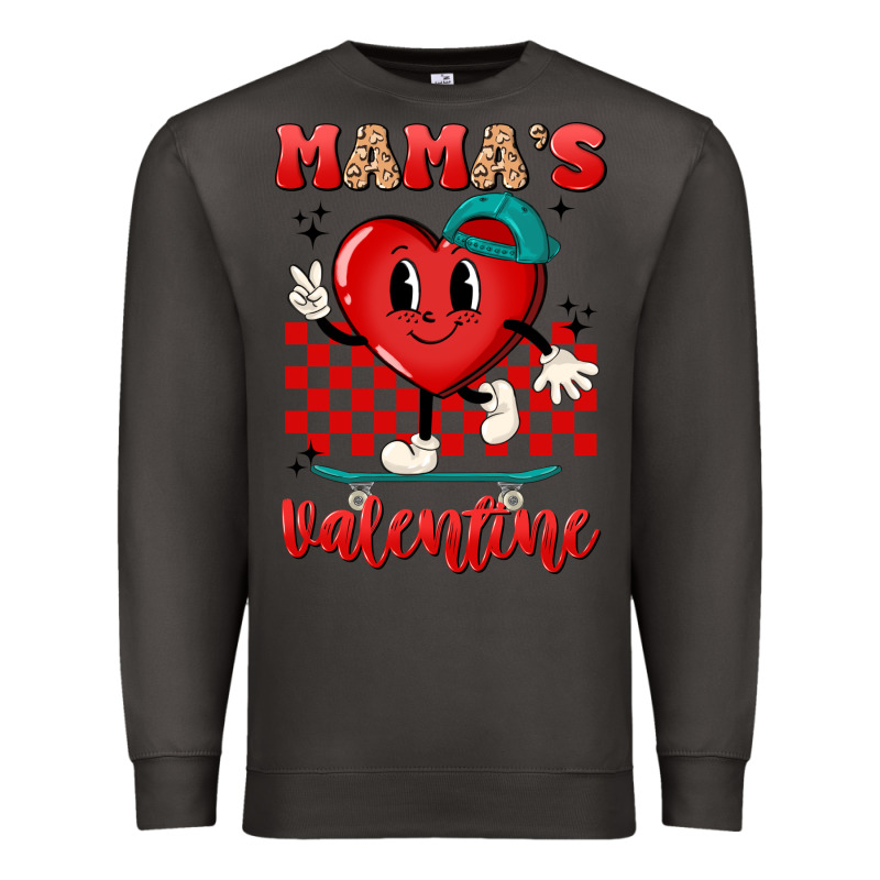 Skater Heart Valentines Day Art Premium Sweatshirt by LillyAllenDesigns | Teevron