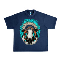 Navy holstein indian headdress Urban Heavy Tee - JahusDesignShop