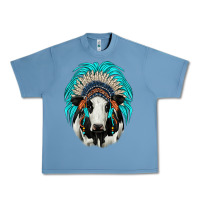 Pebble Blue holstein indian headdress Urban Heavy Tee - JahusDesignShop