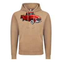 Vintage Coffee western red truck right 34 view 1 Vintage Hoodie - FaDigitalArtStudio