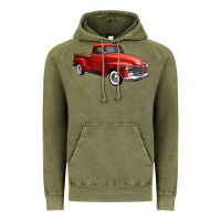 Vintage Olive western red truck right 34 view 1 Vintage Hoodie - FaDigitalArtStudio
