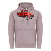 Vintage Zinc western red truck right 34 view 1 Vintage Hoodie - FaDigitalArtStudio