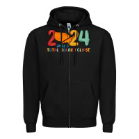 Black total solar eclipse Zipper Hoodie - MaliasSmallBusiness