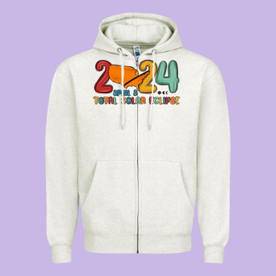 Total Solar Eclipse Zipper Hoodie Designed By Maliassmallbusiness