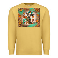 Antique Gold Western Hay Fall Cow Premium Sweatshirt - LillyAllenDesigns