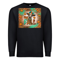 Black Western Hay Fall Cow Premium Sweatshirt - LillyAllenDesigns