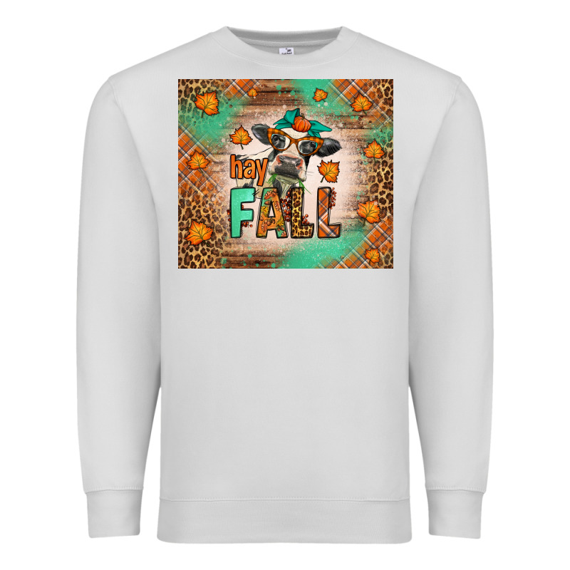 Western Hay Fall Cow Premium Sweatshirt by LillyAllenDesigns | Teevron