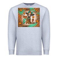 Heather Grey Western Hay Fall Cow Premium Sweatshirt - LillyAllenDesigns