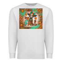 Oatmeal Heather Western Hay Fall Cow Premium Sweatshirt - LillyAllenDesigns