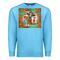 Ocean Blue Western Hay Fall Cow Premium Sweatshirt - LillyAllenDesigns