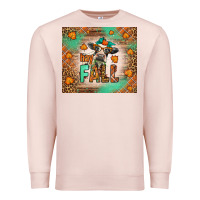 Pale Pink Western Hay Fall Cow Premium Sweatshirt - LillyAllenDesigns
