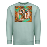 Seafoam Western Hay Fall Cow Premium Sweatshirt - LillyAllenDesigns