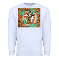 White Western Hay Fall Cow Premium Sweatshirt - LillyAllenDesigns