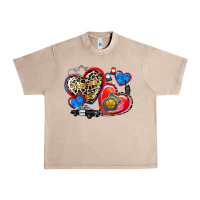 French Oak western leopard  police hearts Urban Heavy Tee - AdoDesignShop